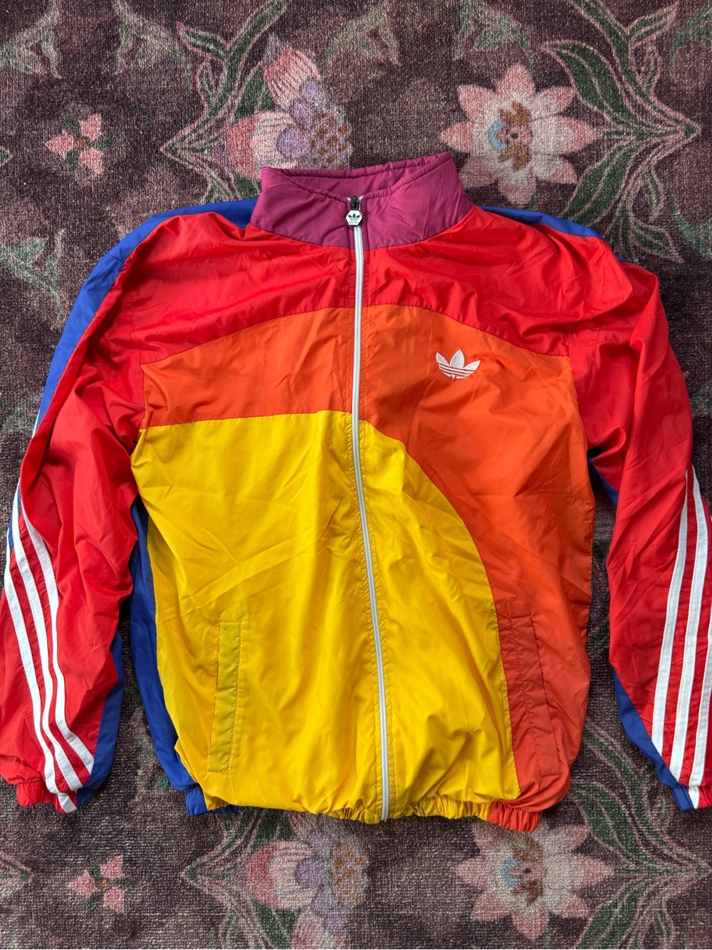 adidas Originals Pride Off-Centre Color Blocked Windbreaker Jacket Sz XL